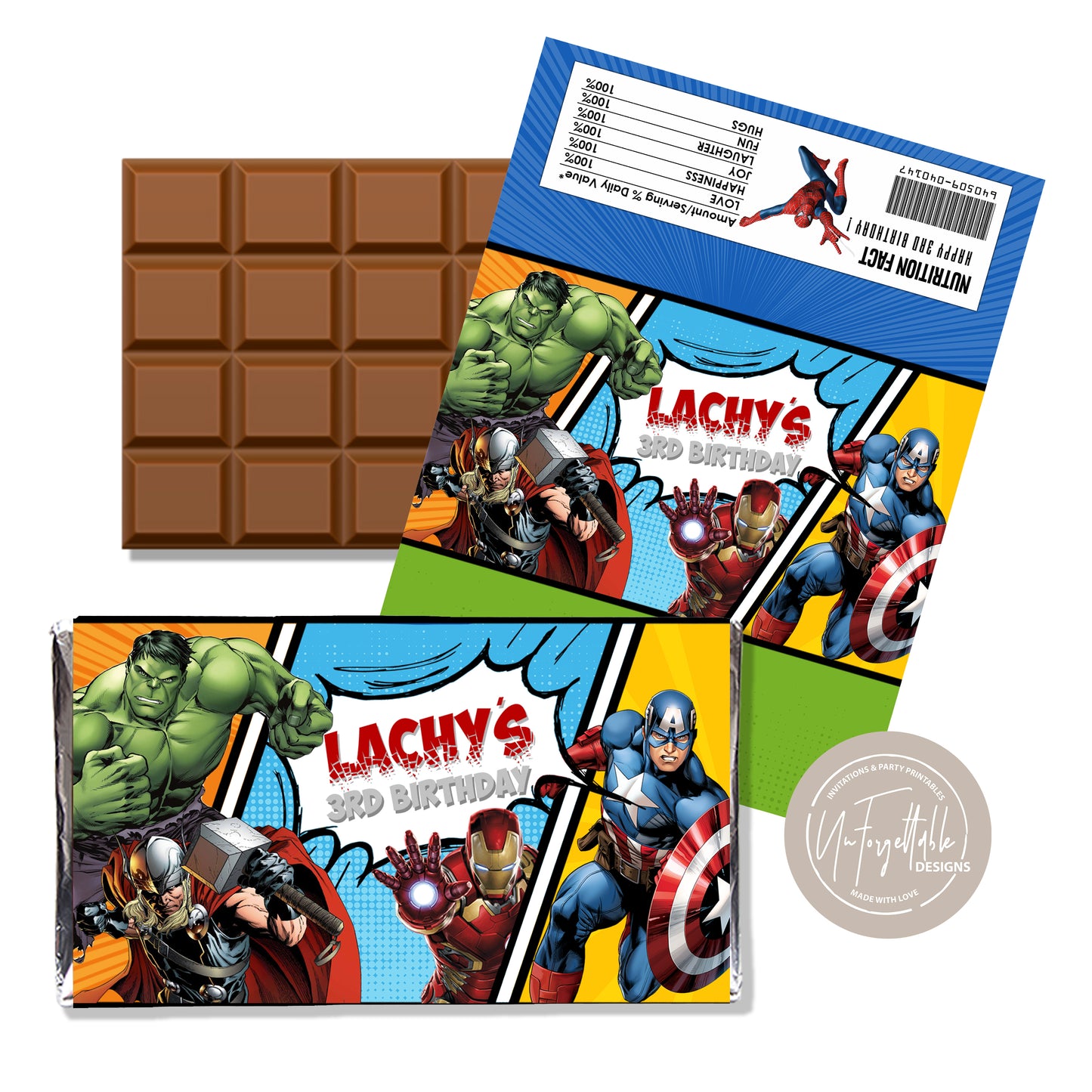 AVENGERS - CHOCOLATE WRAPPER