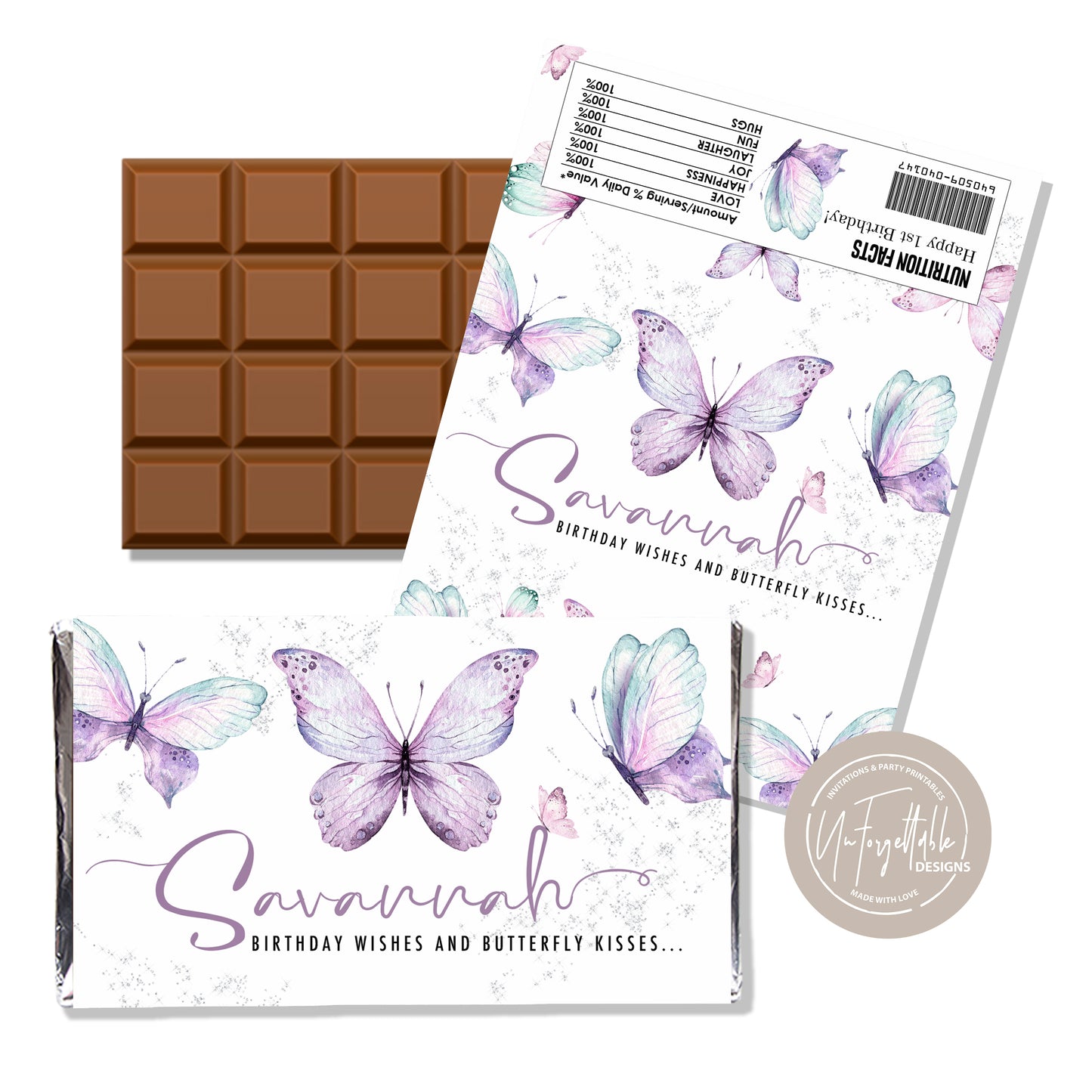 BUTTERFLY OBESSIONS - CHOCOLATE WRAPPER