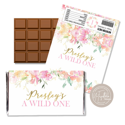 FLORAL PINK - CHOCOLATE WRAPPER