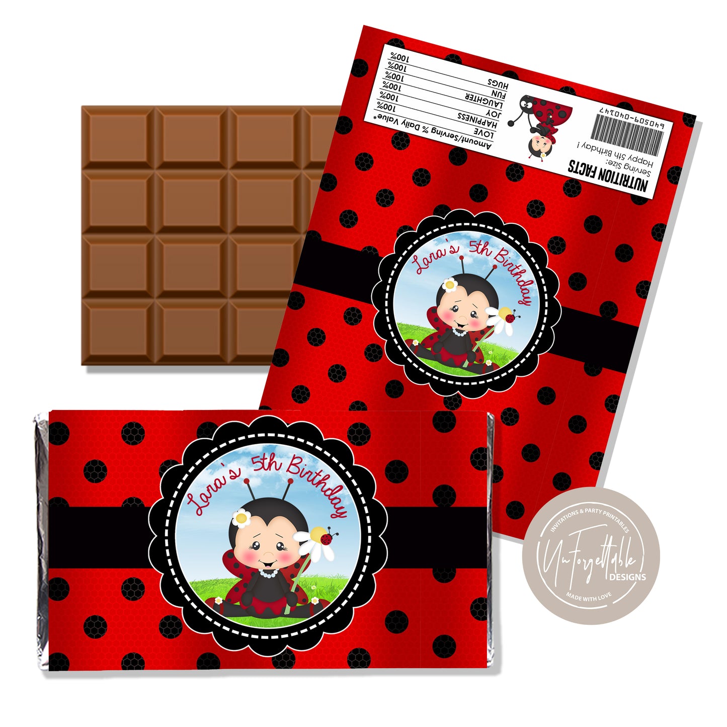 LADY BUG - CHOCOLATE WRAPPER