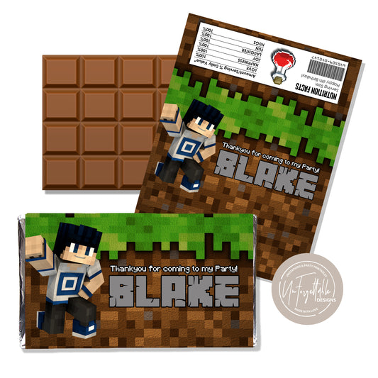 MINECRAFT STEVE - CHOCOLATE WRAPPER