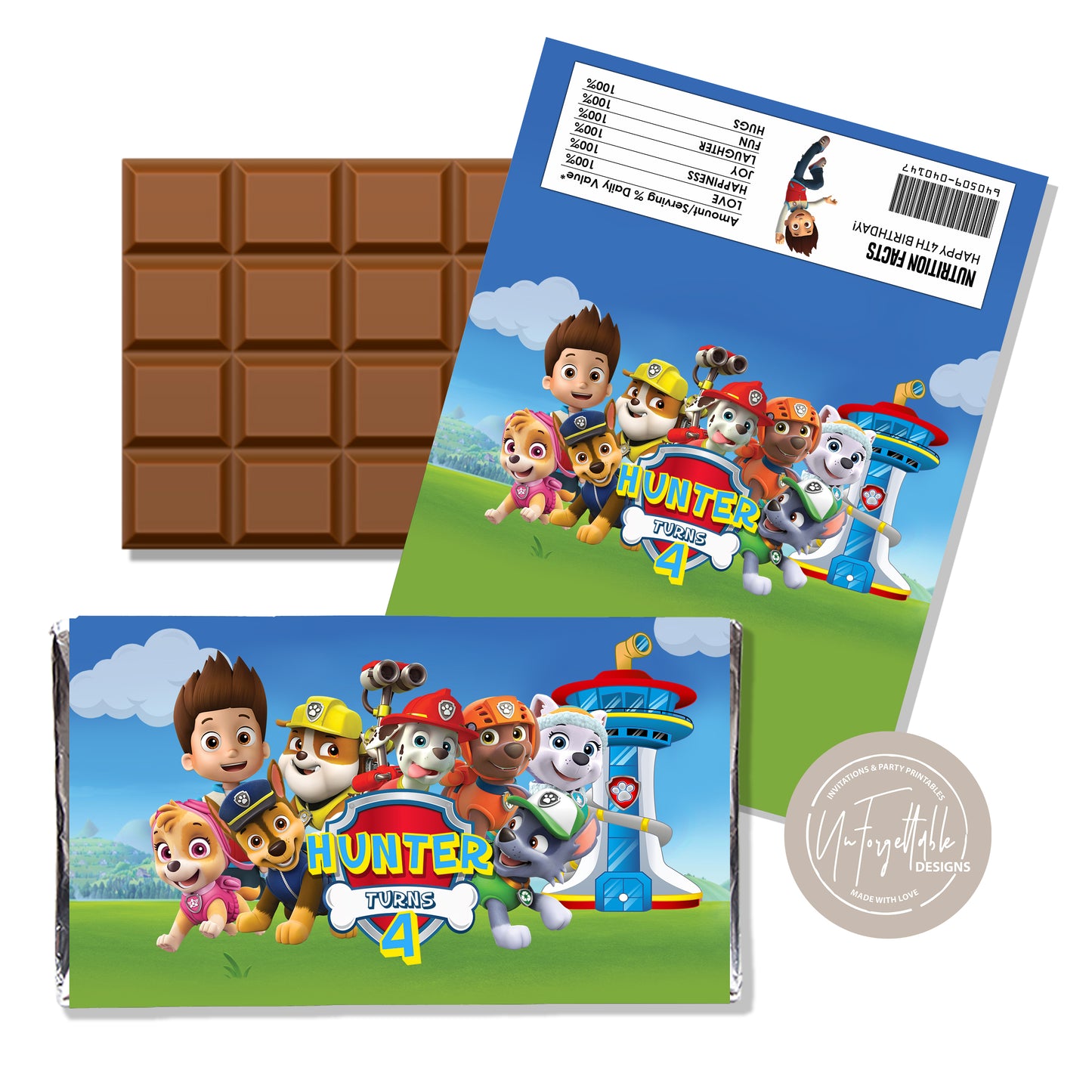 PAW PATROL - CHOCOLATE WRAPPER