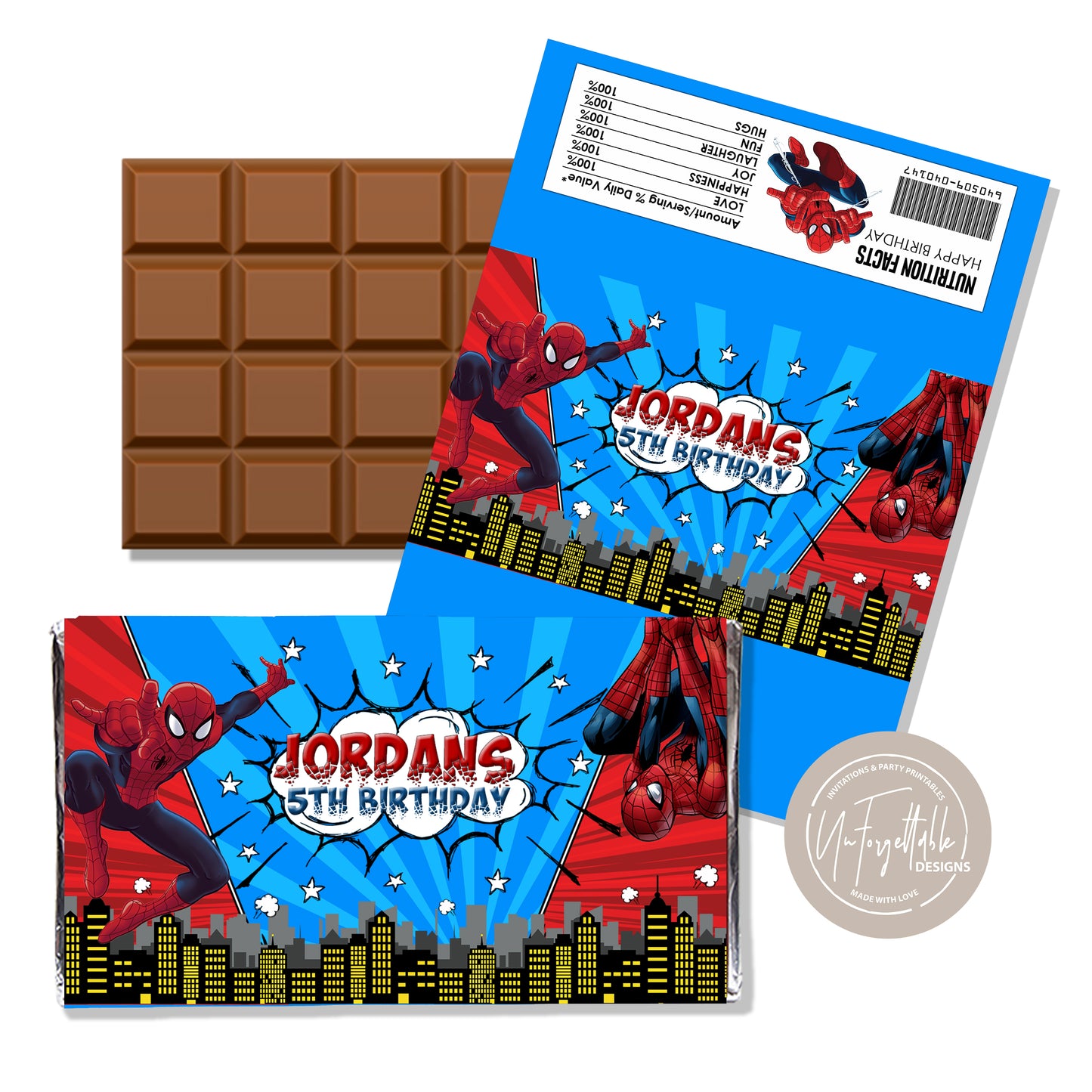 SPIDERMAN - CHOCOLATE WRAPPER