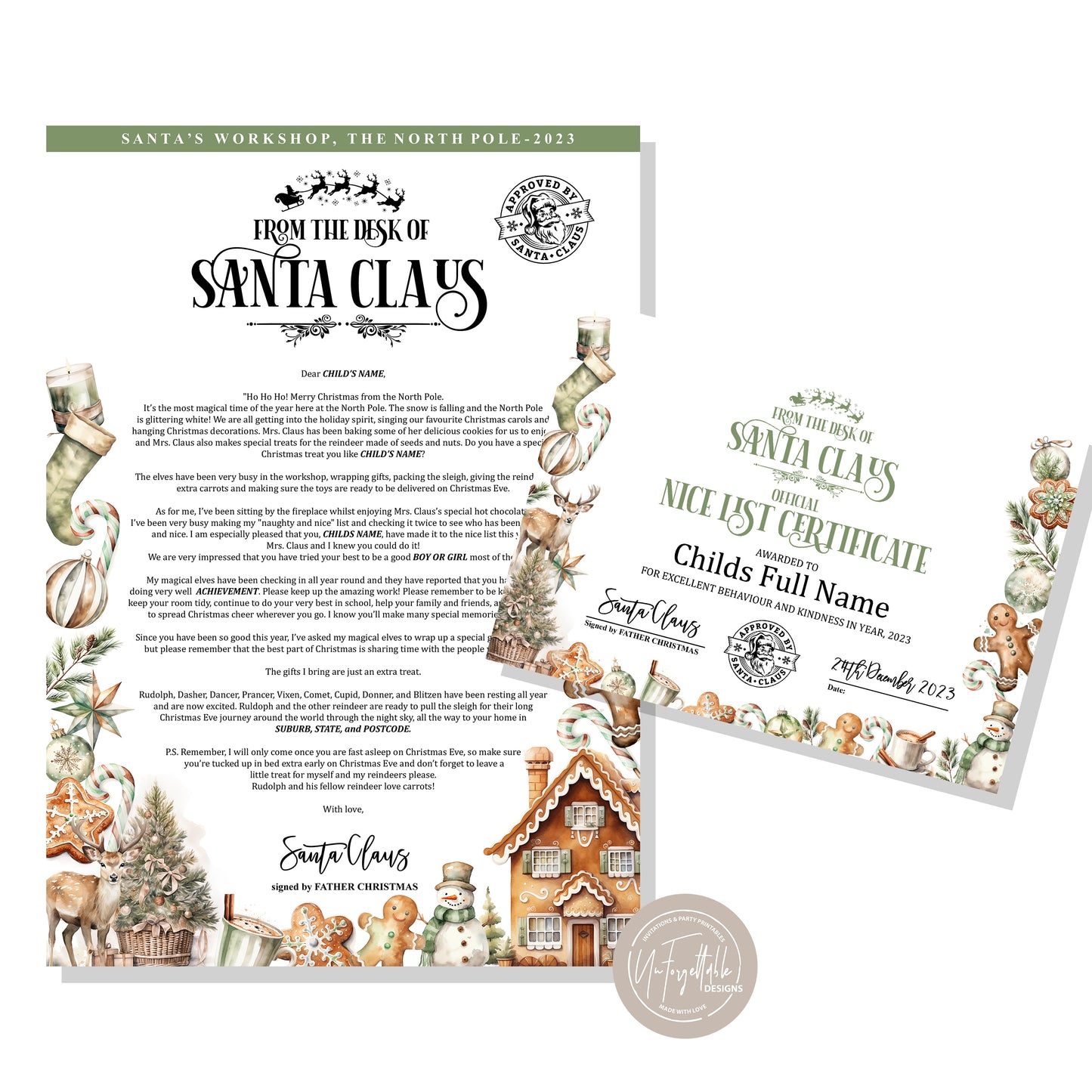 Letter from Santa Claus - BOHO DESIGN